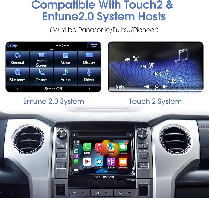 KAOLALI Vezeték Nélküli CarPlay Adapter Toyota Autókhoz - Touch2 és Entune2 Rendszerekhez (2014-2019) - Android Tükrözés, USB Csatlakozás
A