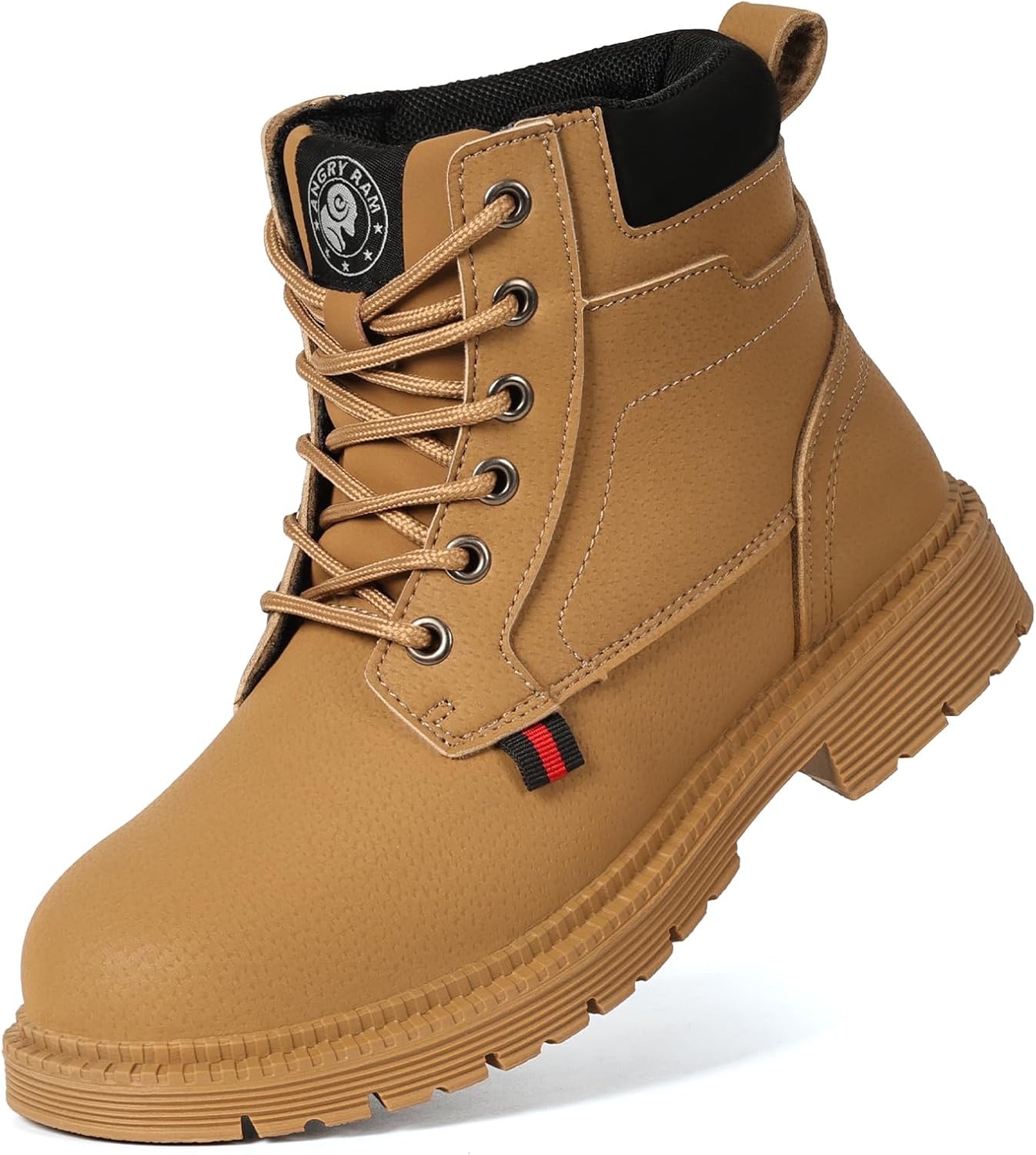ANGRYRAM Steel Toe Boots for Men Women Comfortable Waterproof Construction Work Boots for Men Women Slip Resistant Lightweight Safety Shoes Botas de Trabajo Seguridad para Hombre