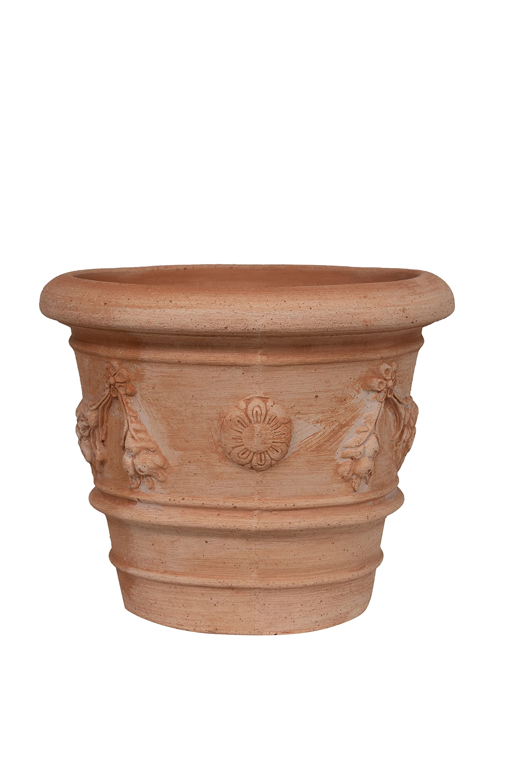 Biscottini Macetas Terracota Grandes 30x30x25 cm | Macetas Exterior | Macetas Barro Grandes Interior y Exterior | Maceta Grande