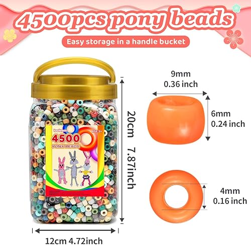 Vista 17 de Iooleem Cuentas de pony (2000 cuentas de poni negras), cuentas para hacer joyas, cuentas para manualidades, suministros de cuentas