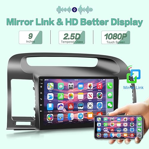 Miniatura 6 de 2G+64G Android 13 Radio de coche para Toyota Camry 2000 2001 2002 2003 2004 2005 2006, pantalla táctil estéreo de 9 pulgadas, Apple CarplayAndroid