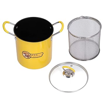 Fryer Pot, Deep Fryer Pot Nonslip with Lid for Gas Stoves