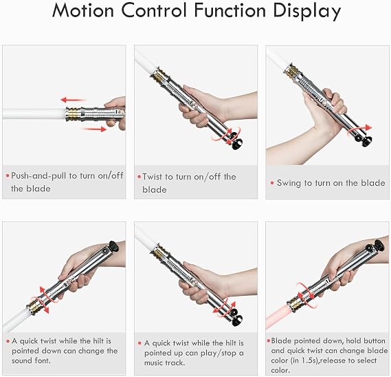 CUSTOM SABER Sensitive Smooth Swing Xenopixel 3.0 Light Saber, 34 Set Sound Fonts, Motion Control, Infinite Color Changing, Customized Function, Revan Light Saber for Adults