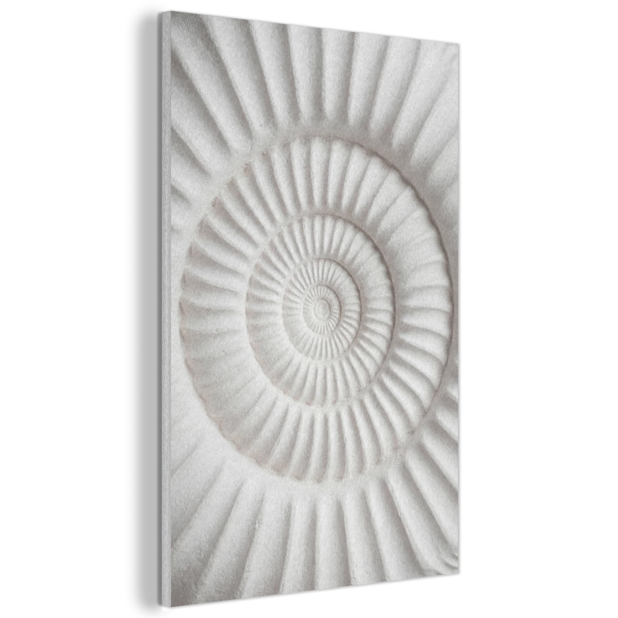 MuchoWow© Felt Panel 60x90 cm Room Style Piece Wallfillers Visual Display Decoration Wall Art Shell - Spiral - White