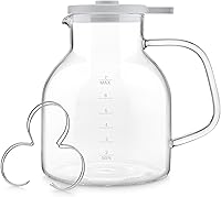 Vista 5 de Teabloom Purity Glass Whistling Kettle – 100% Plastic-Free, Premium Borosilicate Glass, 56 oz (7-Cup) Capacity, Stovetop Safe, Lead-Safe &