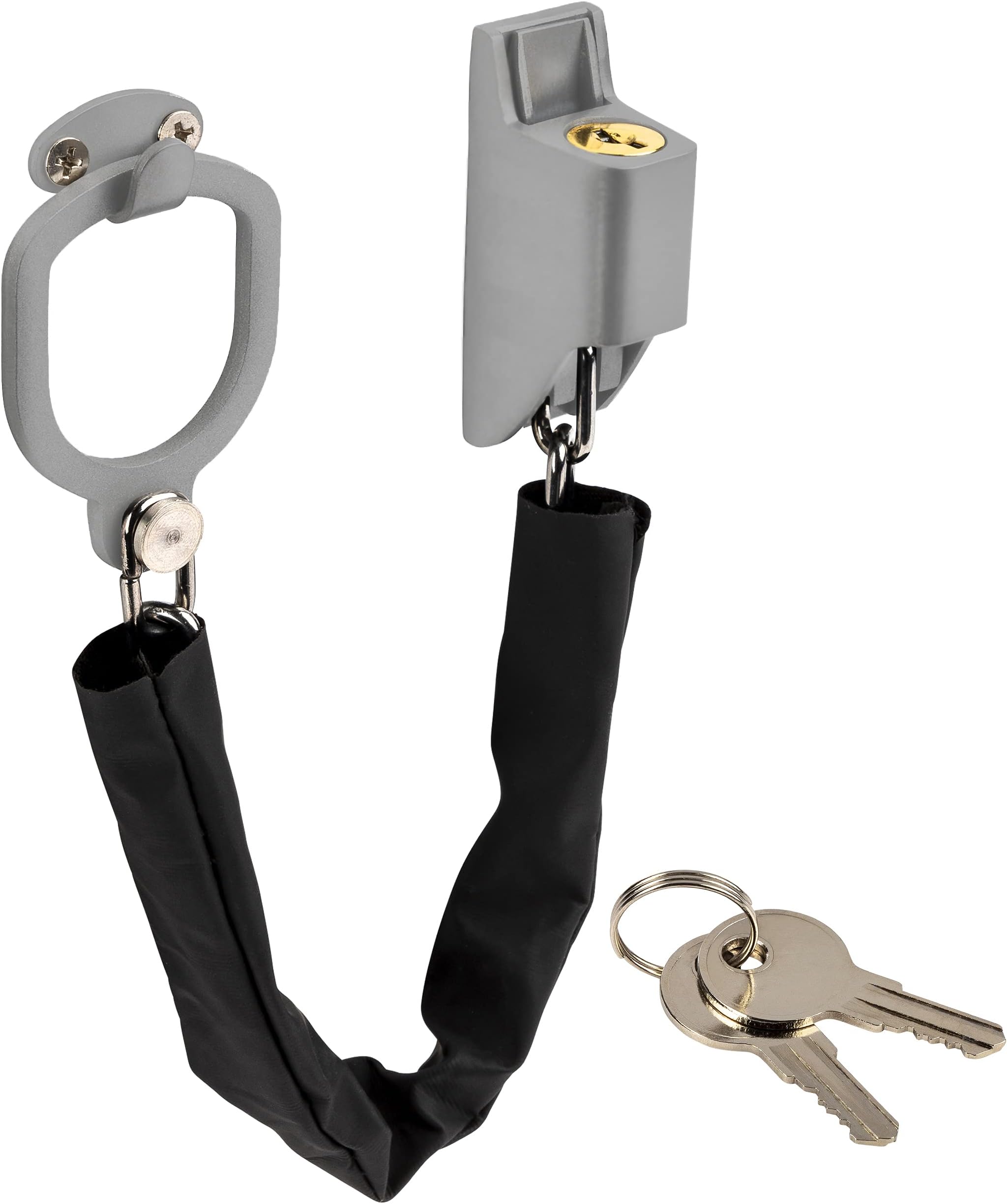 ONVAYADoor handle chain with scratch protection, door chain, door lock, door lock without drilling the door