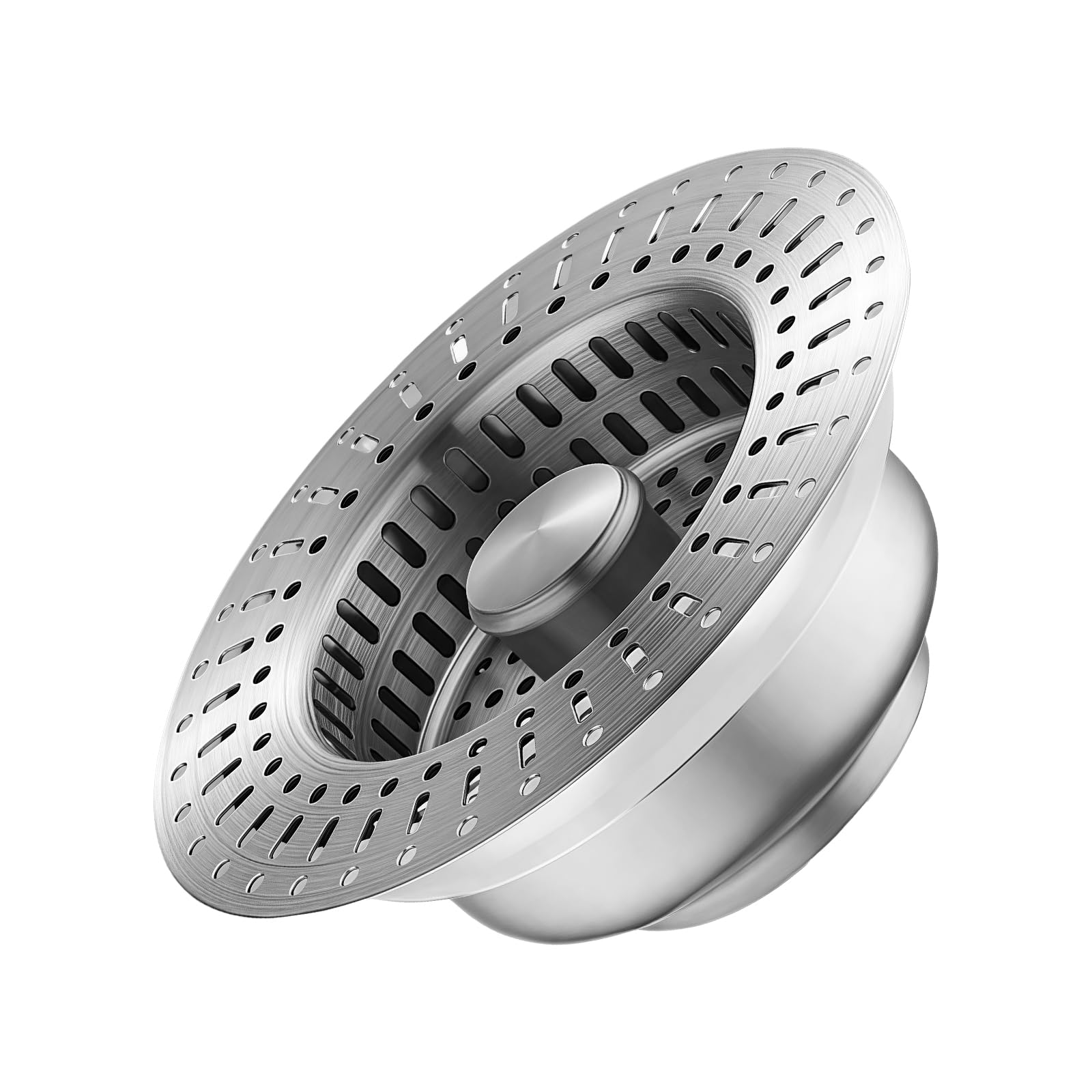 HGENAHGTF Anticlogging Drain Filter Sink Plug Wash Basins Stoppers Push Type Bounce Cores Sinks Drain Strainer Enduring Stainless Steels Sink Stoppers Bathroom Strainer