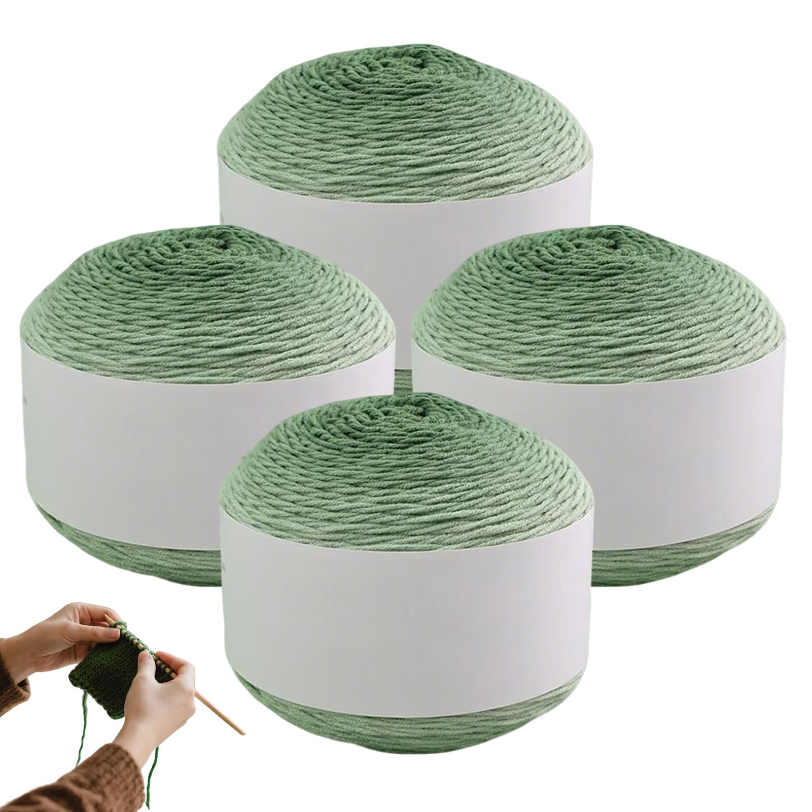 Hilo de ganchillo degradado de 6.7 pulgadas con fibra de bordado para proyectos de arte