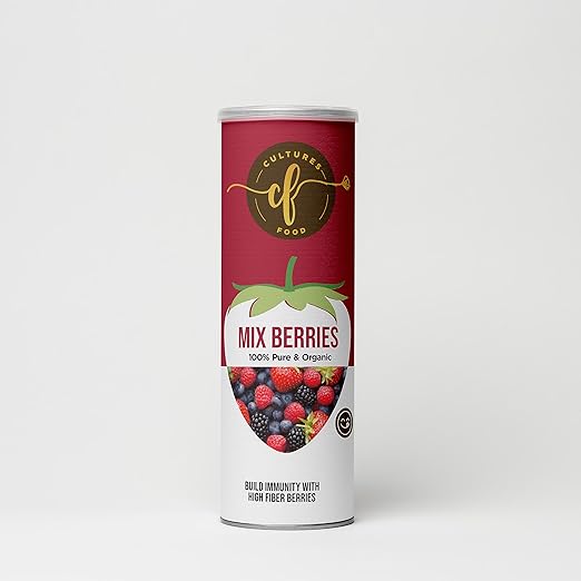 100% Pure Organic Mix Berries (200g) With Nuts and Seeds, Natural Rich In Fiber, Iron, and Calcium, Gluten Free, Immunity Booster, Zero Cholesterol, Zero Trans Fat, Dietary Fiber