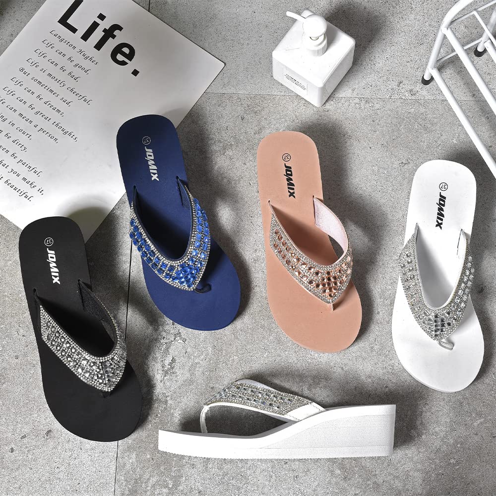 JOMIX Infradito Donna Eleganti Ciabatte Zeppa Casa Mare Piscina