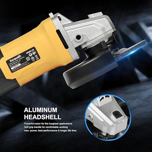 Miniatura 4 de Amoladora angular, amoladora angular con cable de 4.0 amperios y 4-12 pulgadas, 12000 RPM con muelas de rectificado y corte, disco de solapa y mango