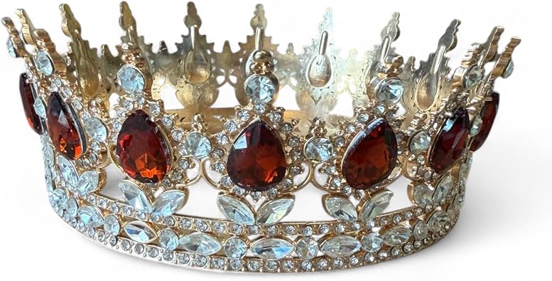 6" Corona Ochun Yemaya Oya Obba Full Set Crown Orichas Santeria Spiritual Decoration Multicolor Jeweled Headpiece for Orisha Worship and Ceremonies