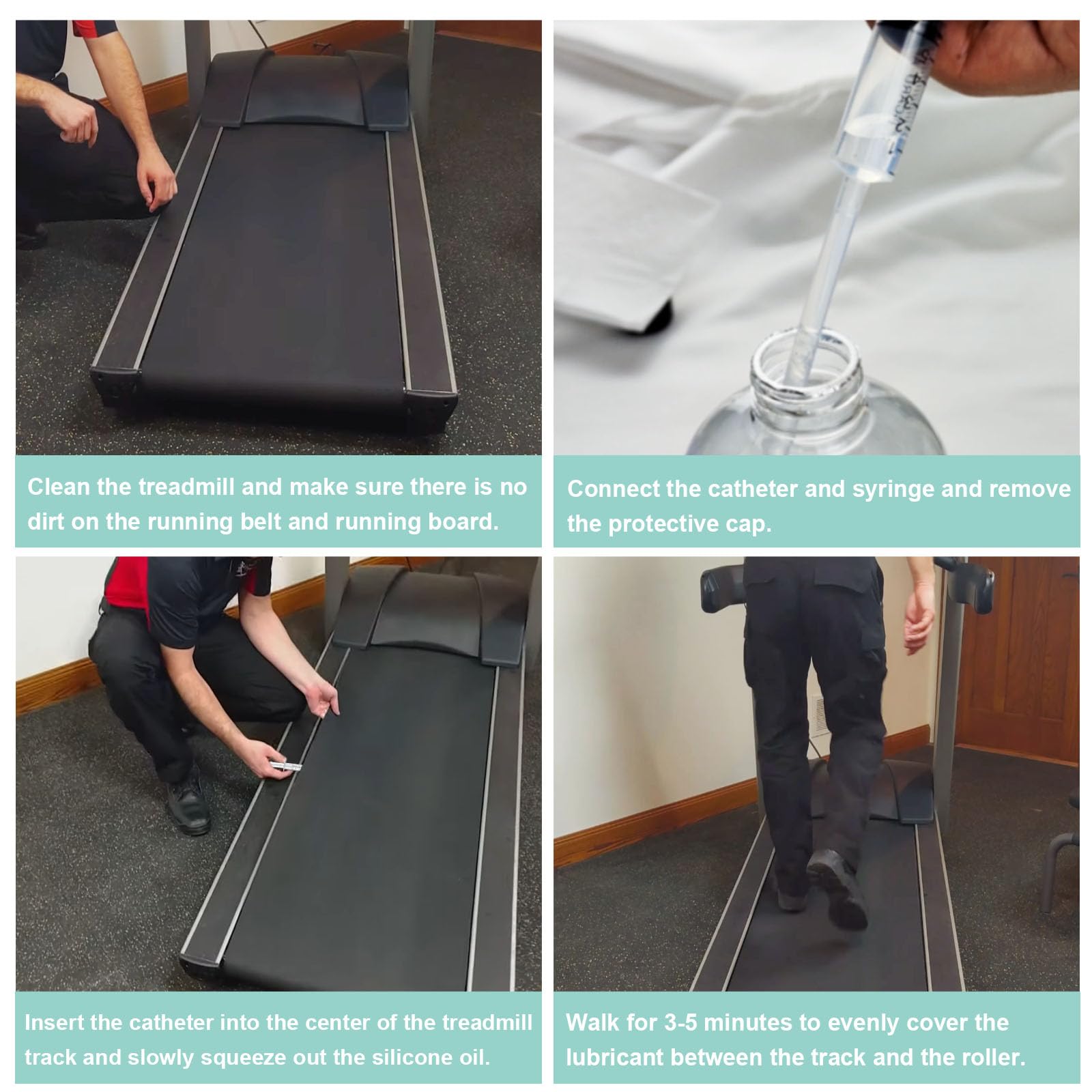 Prolongation Durée Vie Tapis Huile Silicone Lubrification Tapis Roulant - 60ml X3 - Pour Courroie Tapis De Course Huile Réduction Bruit