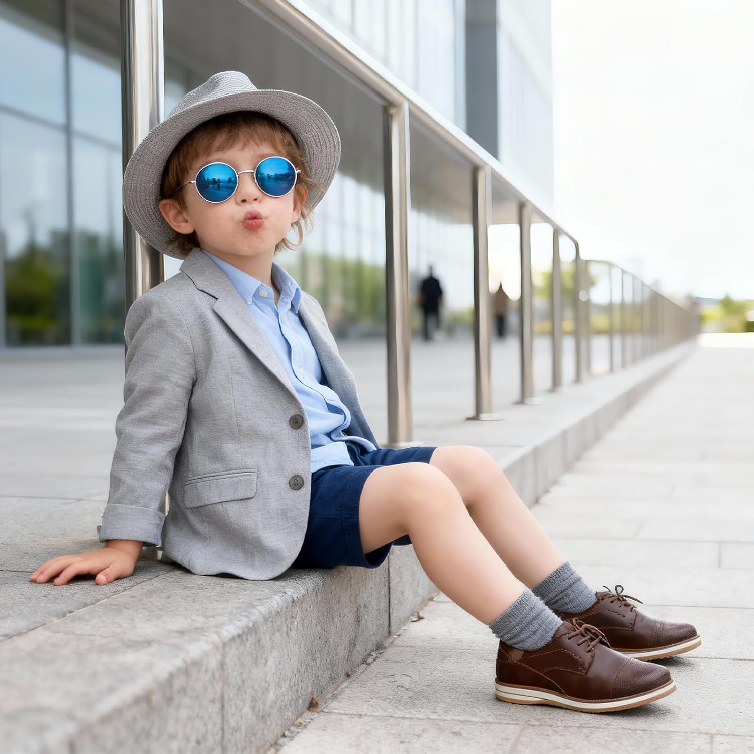 Marcport Boys Casual Dress Shoes — Oxfords for Toddler & Kids,PU Leather with TPR Sole - Image 2