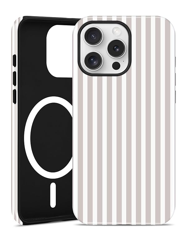 Aitipy Magnetic Striped Phone Case for iPhone 16 Pro, Gray by Aitipy - Used condition - US$12.74