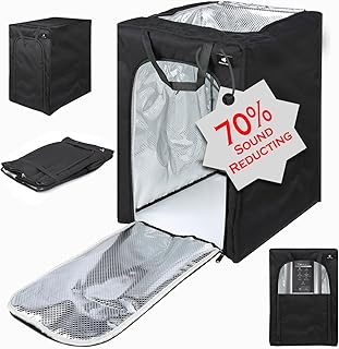 Sound Cover for Ninja Creami, Blender Noise Cover, Blocks 70% Noise,Waterproof, Fireproof, Foldable Quiet Dust Cover for Most Blenders/Ice Cream Maker
