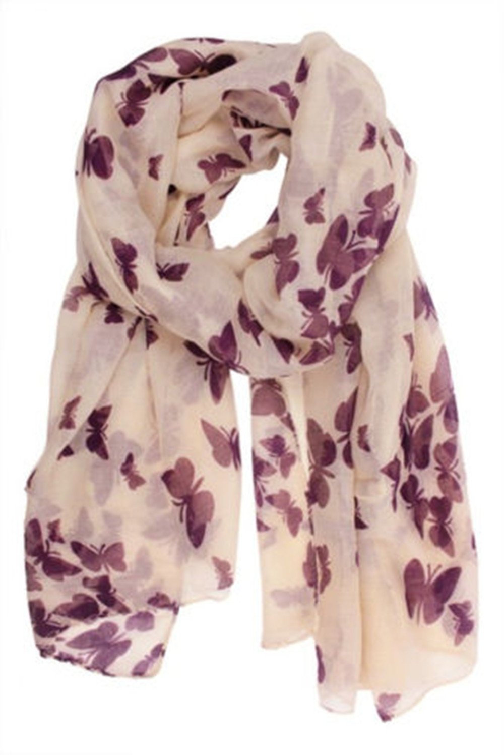 A Liittle Tree Women's Purple - Butterfly Lady Soft Scarf (Purple)