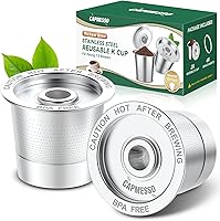 Vista 1 de CAPMESSO Cápsulas de café reutilizables K Cups para Keurig 1.0: Cápsula K recargable de acero inoxidable - Filtro de café reutilizable para cafetera