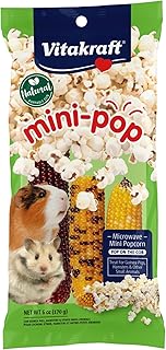 Vitakraft Mini Pops Treat for Small Animals - 100% Real Corn Cob - Supports Healthy Teeth - 6 oz