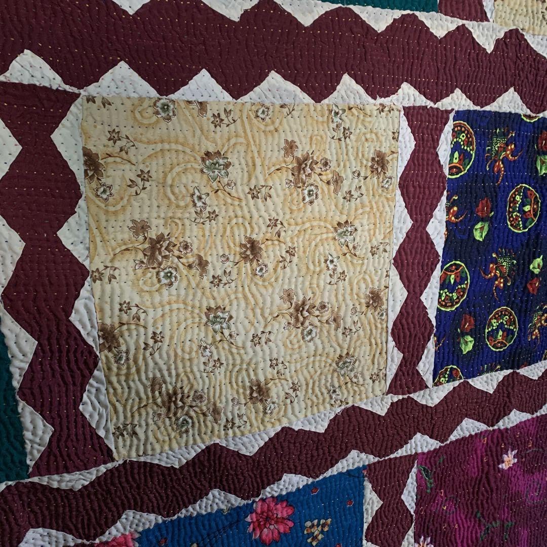 未使用品 パキスタン キルト サミーキルト パッチワーク 約193×約156 未使用品 パキスタン キルト サミーキルト パッチワーク 約193×約156