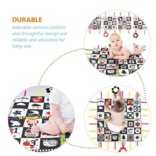 Miniatura 5 de SECFOU Juego educativo sin tiempo para niñas, suministros de alfombra para bebé, área suave acolchada, cojín de suelo para niños pequeños para jugar