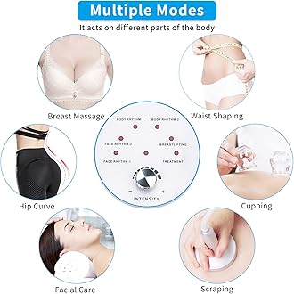 Titoe Vacuum Therapy Machine Massage Body Shaping Lymph Drainage Spa Skin Rejuvenation Machine with 30 Cups and 3 Pumps