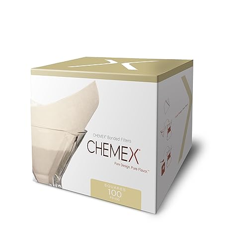 Chemex Fs-100pre-folded en condiciones de servidumbre Squares Filtros de café con guía de foxgallery Café gratis Blanco