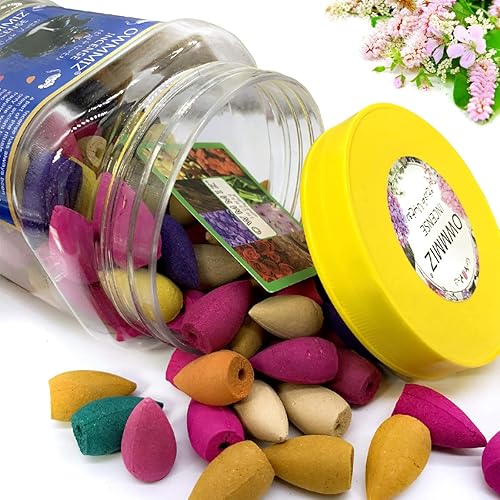 Miniatura 7 de 170 conos de incienso de reflujo, fuente de cascada de 7 aromas naturales mixtos para soporte de quemador