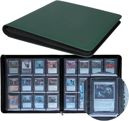 Miniatura 9 de Rayvol Carpeta de 12 bolsillos con capacidad para 432 cargadores superiores de 12 bolsillos para almacenamiento de tarjetas, 400 bolsillos de doble