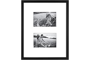 MCS Signable Picture Frame, Matted for Two 4x6 Photos, Black, 11 x 14