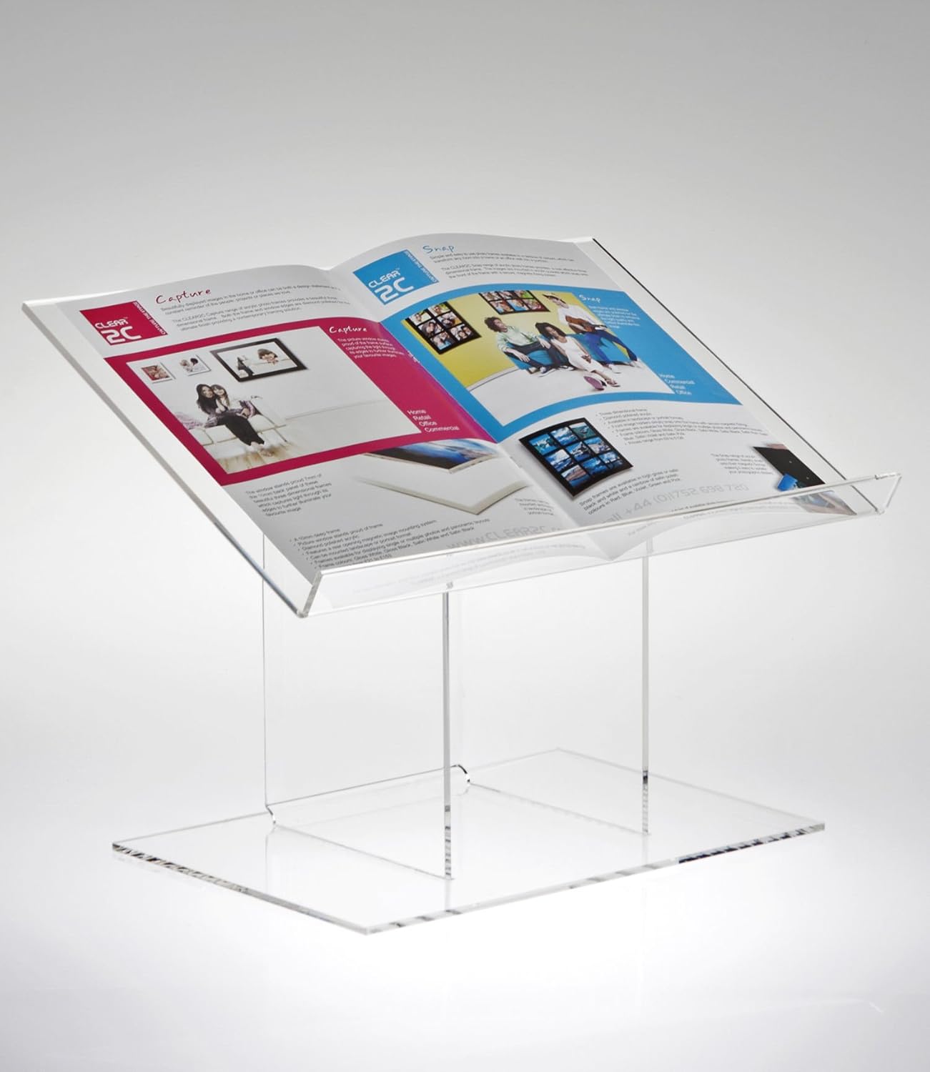 Table Top Book Stand Clear acrylic Amazon.co.uk Home & Kitchen