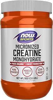 NOW Foods Sports Micronized Creatine Powder: 500g for Mass Building & Energy Support