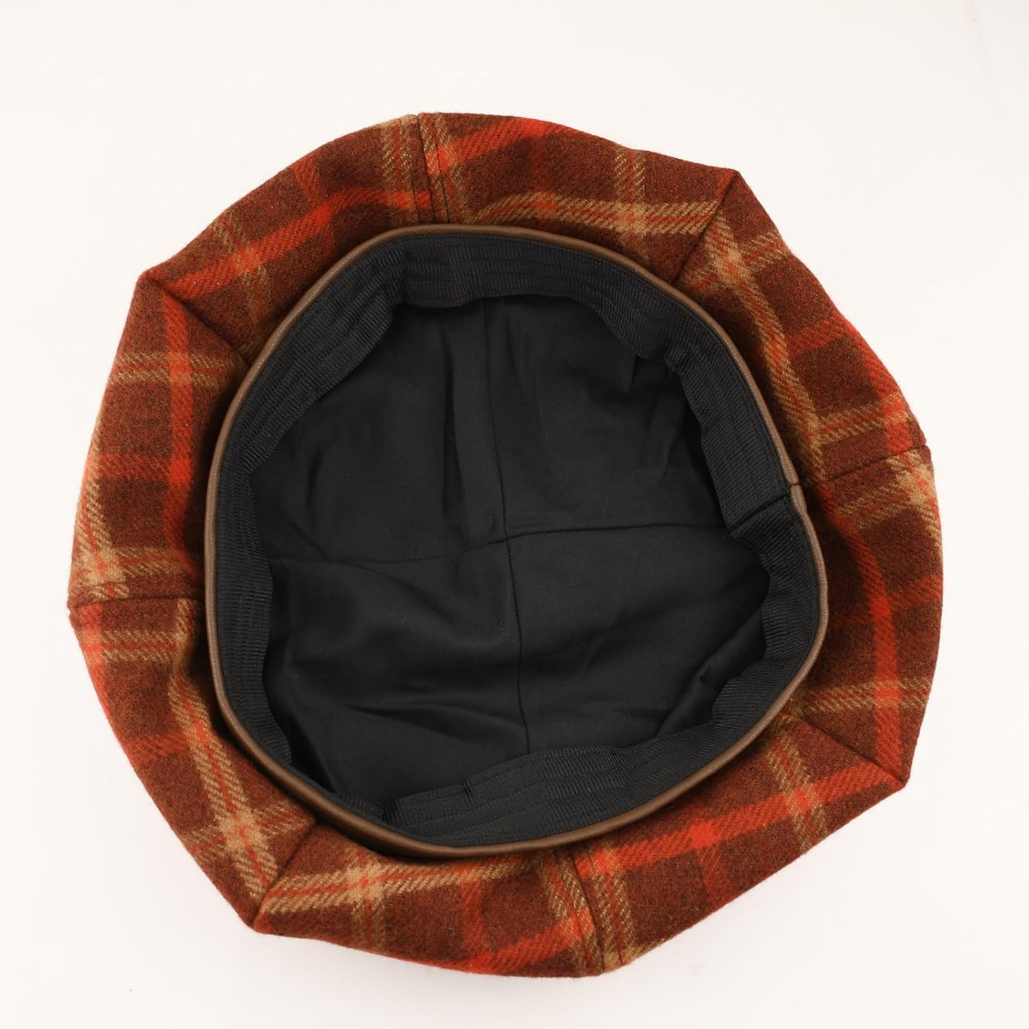 Women's Wool Blend French Plaid Beret with Leather Band – Fashion Berets for Women Tartan Winter Newsboy Cap - Image 6
