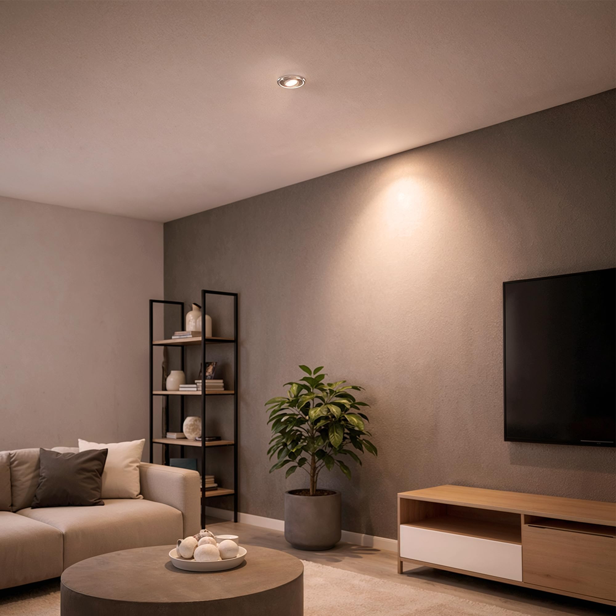 SSC-LUXon MIRELLA - Foco LED empotrable orientable, redondo, cristal espejo, lote | Instalación rápida y discreta para un acabado limpio, bajo consumo y larga vida útil diaria.