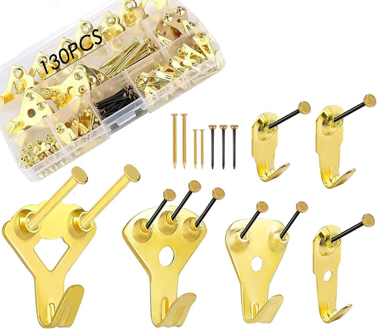 NORTHERN BROTHERS 320PCS Picture Hooks Picture Hanging Kit with Nails