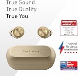 Technics EAH-AZ100E-N Wireless Earbuds with Noise Cancelling, Multipoint Bluetooth, Voice Focus AI, Comfortable In-Ear Headphones, Gold (Renewed) - 2