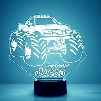 Vista 19 de MMS Vehicles - Lámpara LED de luz nocturna, personalizada con tu nombre o texto, control remoto en 16 colores, 4 modos de luz, lámpara LED de regalo