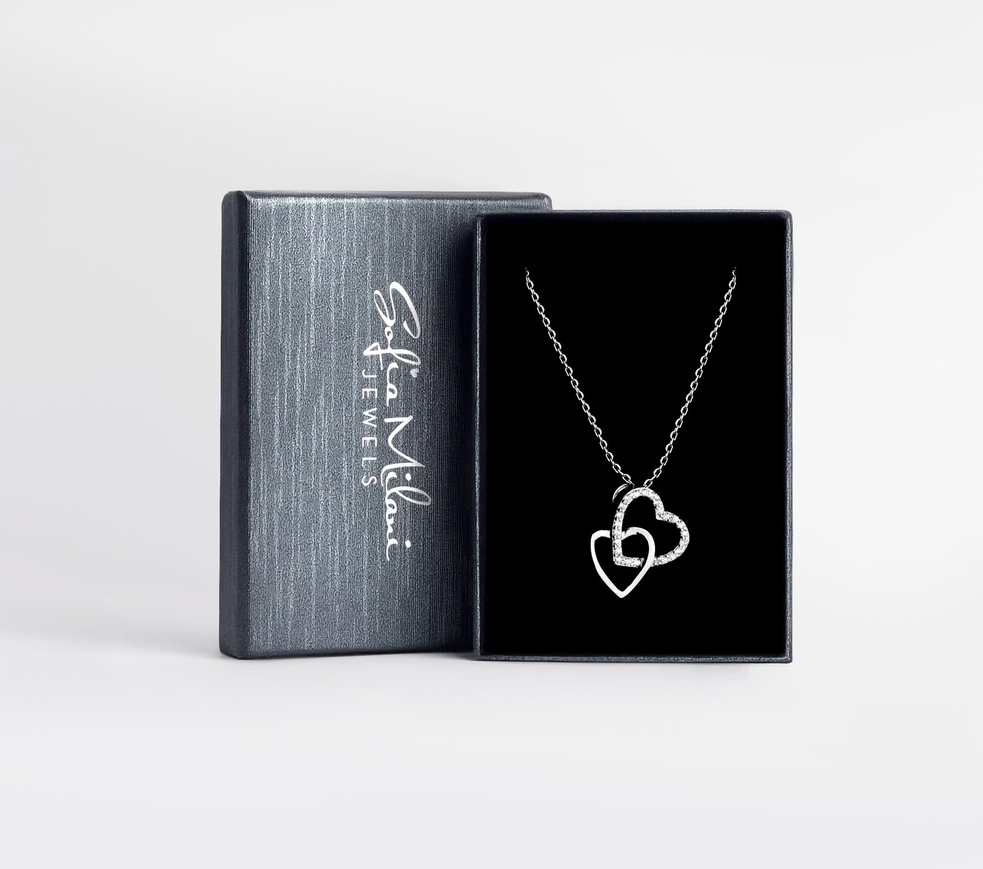 Sofia Milani - Collana da Donna in Argento 925 - con Pietra Zircone - Ciondolo a Cuore - 50032