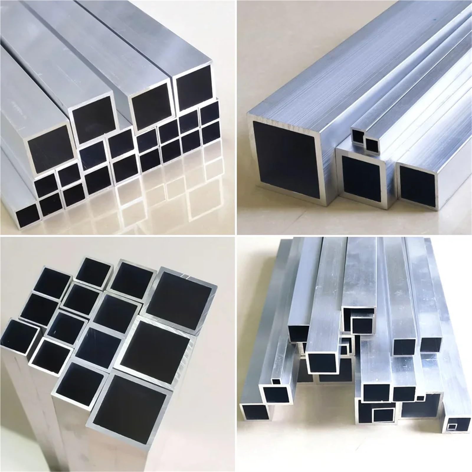 Edelstahl Vierkantrohr Vierkantrohr aus Aluminiumlegierung, Breite 110–300 mm, Länge 300, quadratisches Profil, DIY-Dekoration, Aluminium-Hohlrohr(120 x 50 x 2 mm)