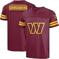 Vista 11 de FOCO NFL Camiseta para Hombre con Logo Oficial Wordmark para Día de Juego de Fútbol Americano Cuello en V