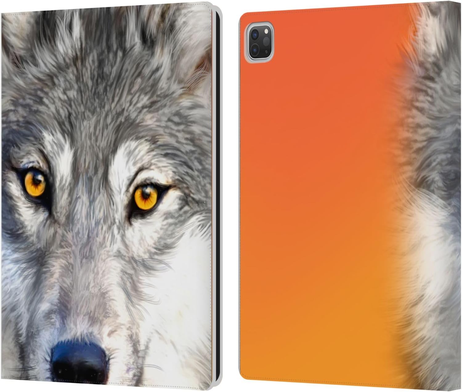 Head Case Designs Officially Licensed Aimee Stewart Autumn Wolf Animals Leather Wallet Case Compatible with Apple iPad Pro 13 M4 2024