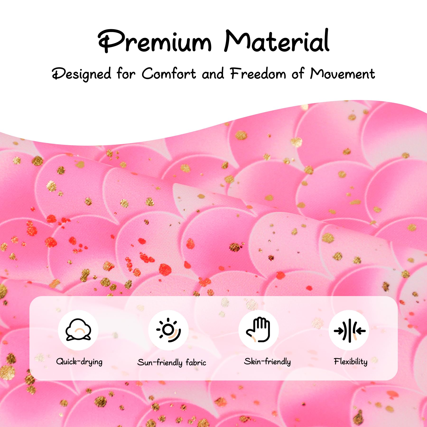 Conjunto Bikini Niña 3 Piezas con Falda Sarong, Bañador Dos Piezas con Tirantes Ajustables, Ropa de Playa y Piscina para Niñas de 4–12 Años