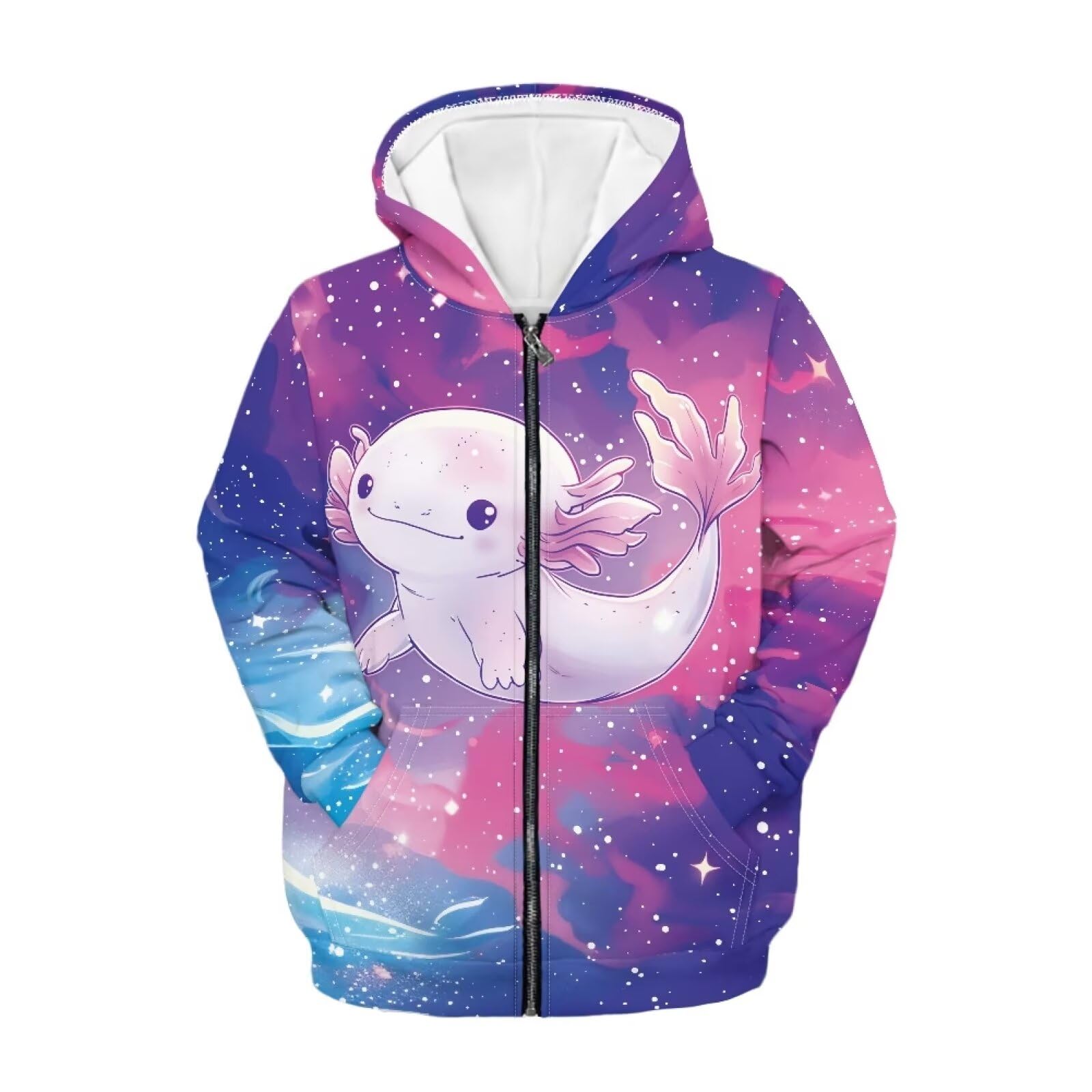 Zipper Hoodie for Kids Full Zip Up Sweatshirt Active Coat Hooded Pullover with Pockets Size 6-16 Boys Girls