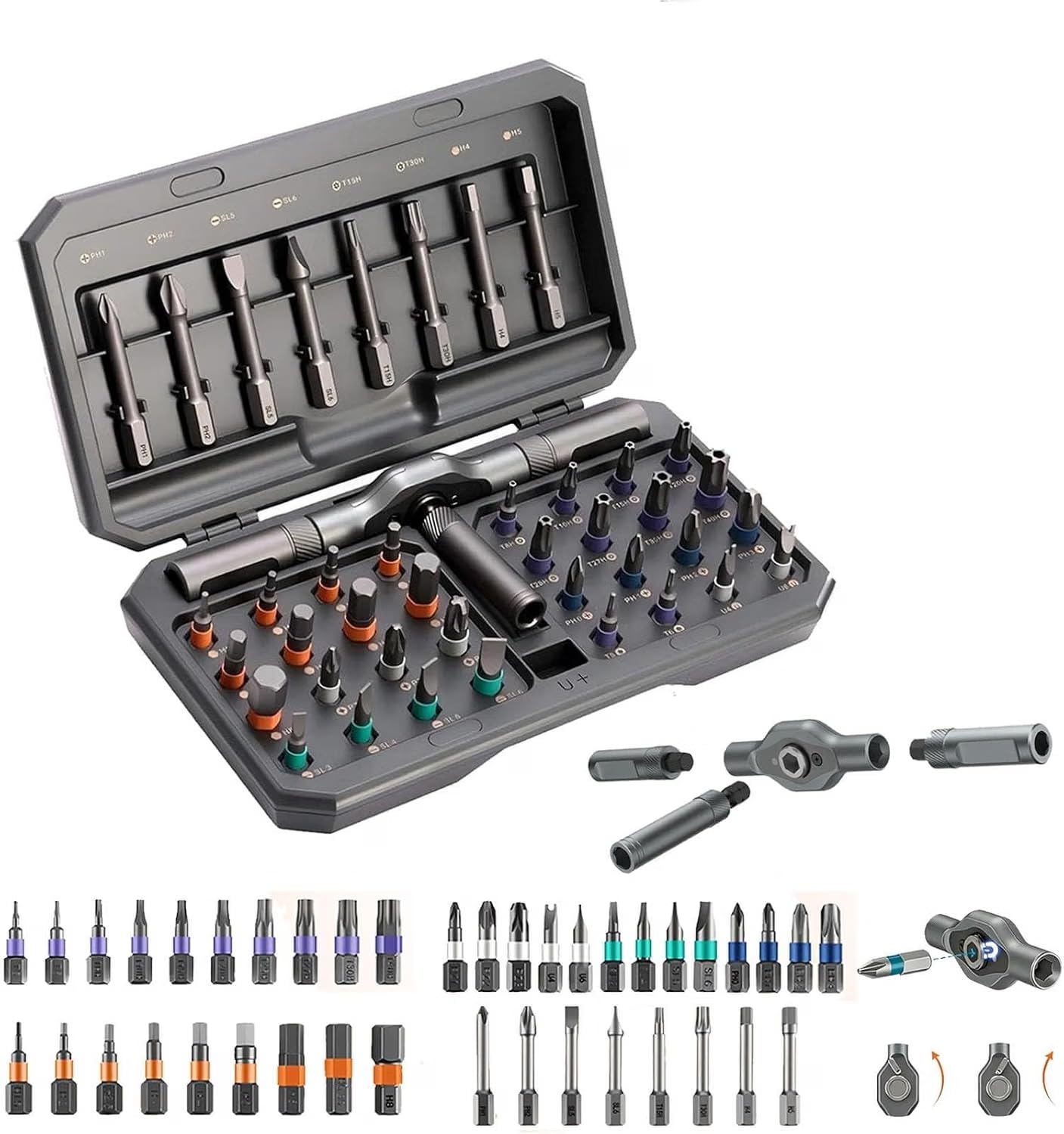 Asnish 42-in-1 Magnetic Screwdriver Set, | Professional Ratchet Handle Tool Kit with Mult…