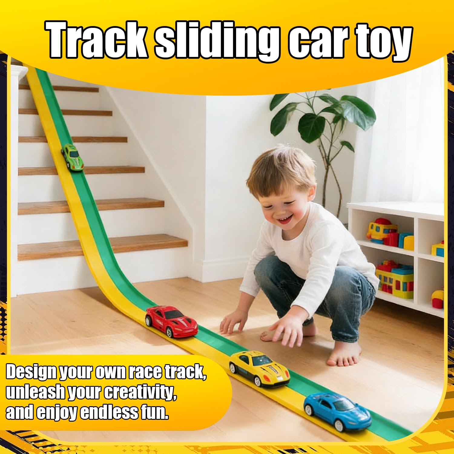 Piste Macchinine per Bambini, Pista Flessibile Macchinine, Pista Macchine Flessibile, Pista da corsa per auto, Giocattolo Piste da Corsa, Car Track, Piste Car Wheels, Regalo per Bambino e Bambine