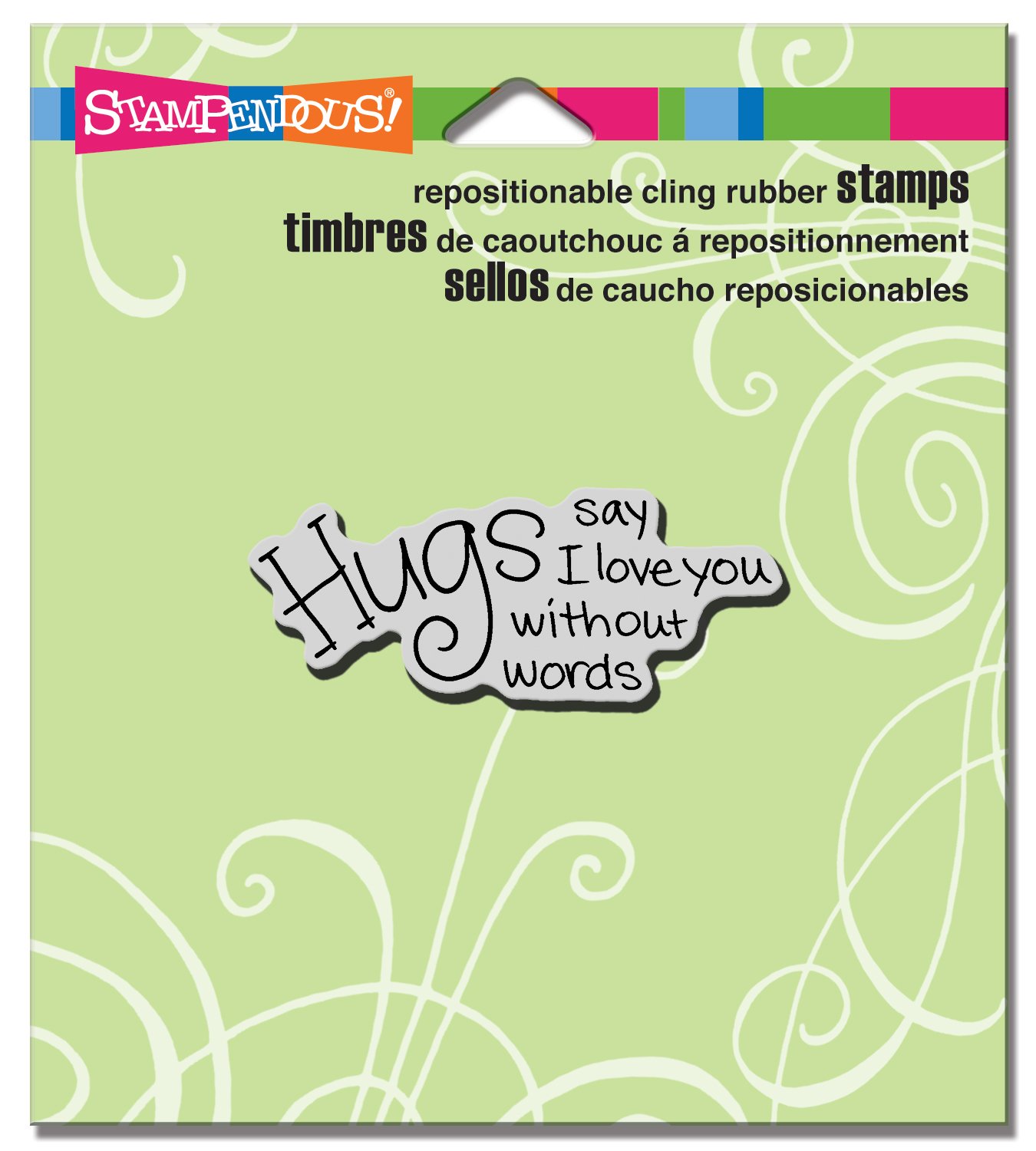 Stampendous Woodware Craft Collection-Timbro Aderente inchHugs 3,5 x 4, in Acrilico, Multicolore