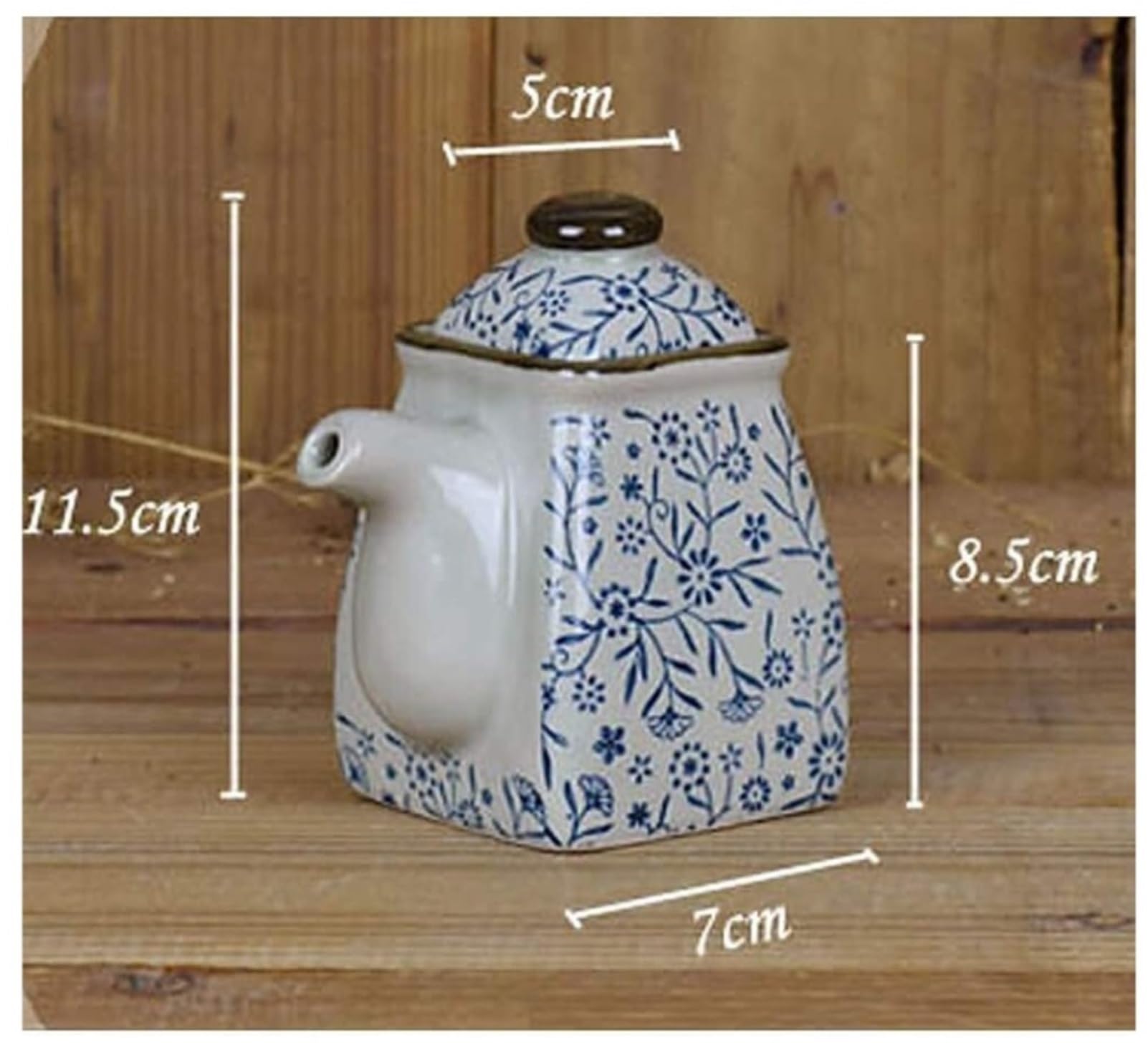 Dispenser in Ceramica per Olio, aceto e Salsa di soia, Piccole Bottiglie Vintage, Dispenser per condimenti liquidi a Prova di perdite
