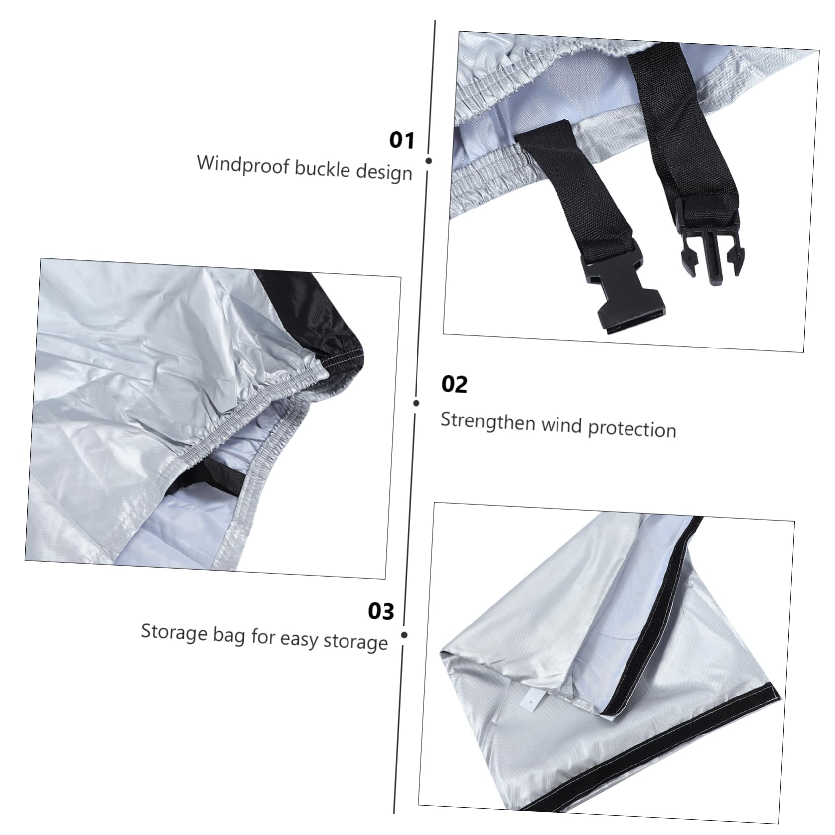 KOMBIUDA Fahrradabdeckung Käfig Gel Zahnstangenwagen Anhängerkupplungsträger Wasserdichter Roller Bike Protect fahradabdeckungen Fahrrad garagen Zyklusversorgung Zyklus Fall 210d-Polyester