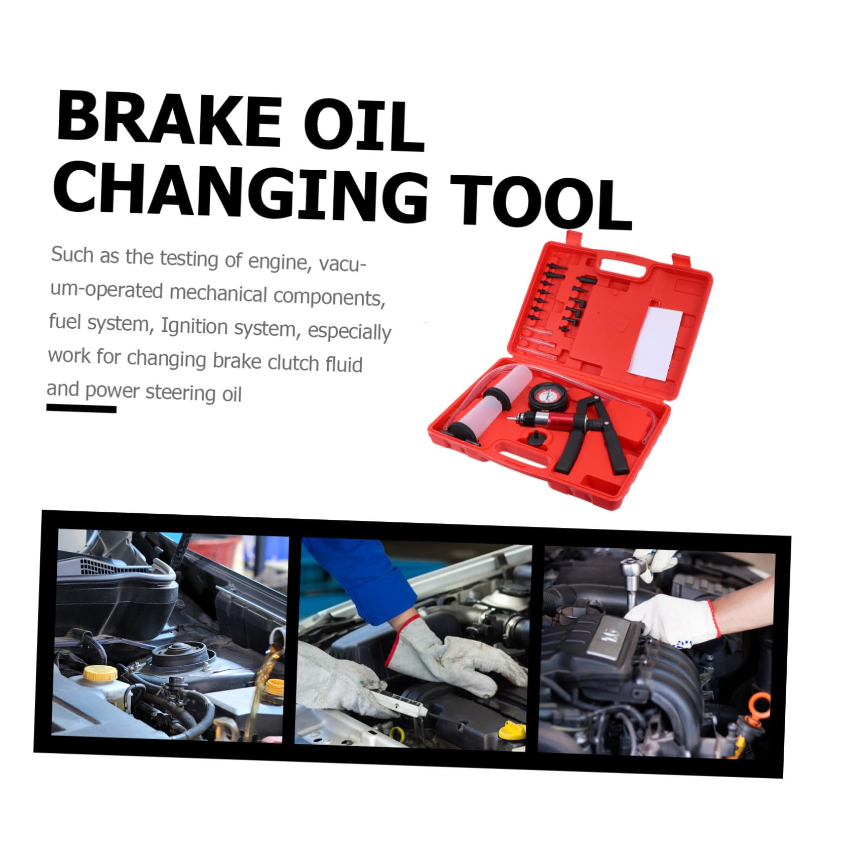 Kit De Purga De Frenos Bomba De Vacío y Presión Manual para Coche Resistente y Duradero