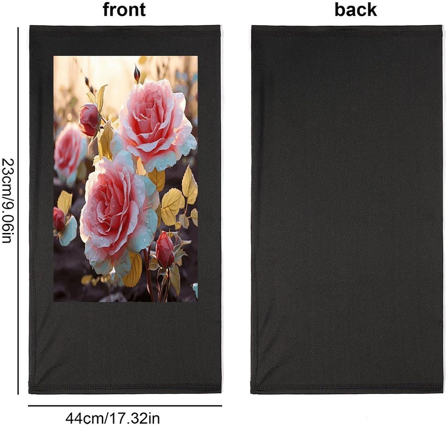 Rose Flower Wildflowers Face Mask for Men Women,Neck Gaiter Sunscreen Breathable,Face Cover for Skiing Fishing Hiking Cycling